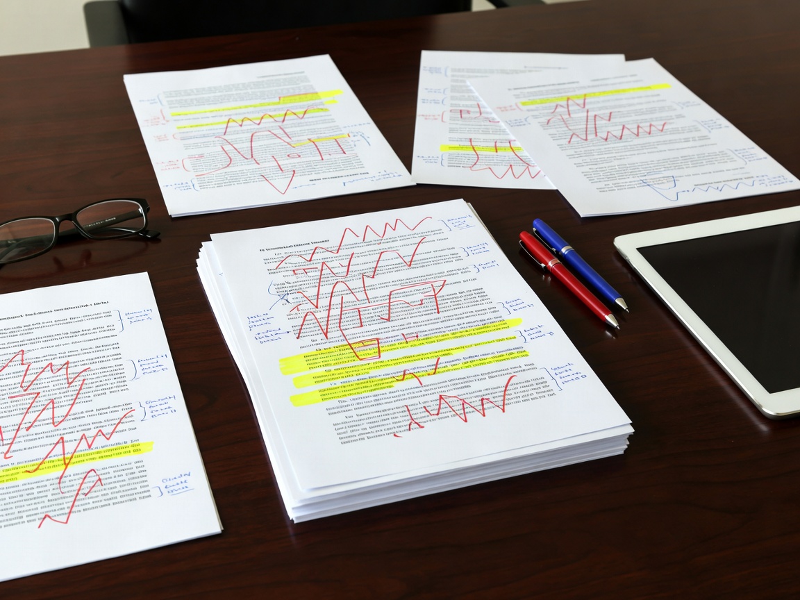 Corporate legal agreements and covenant clauses annotated for risk review