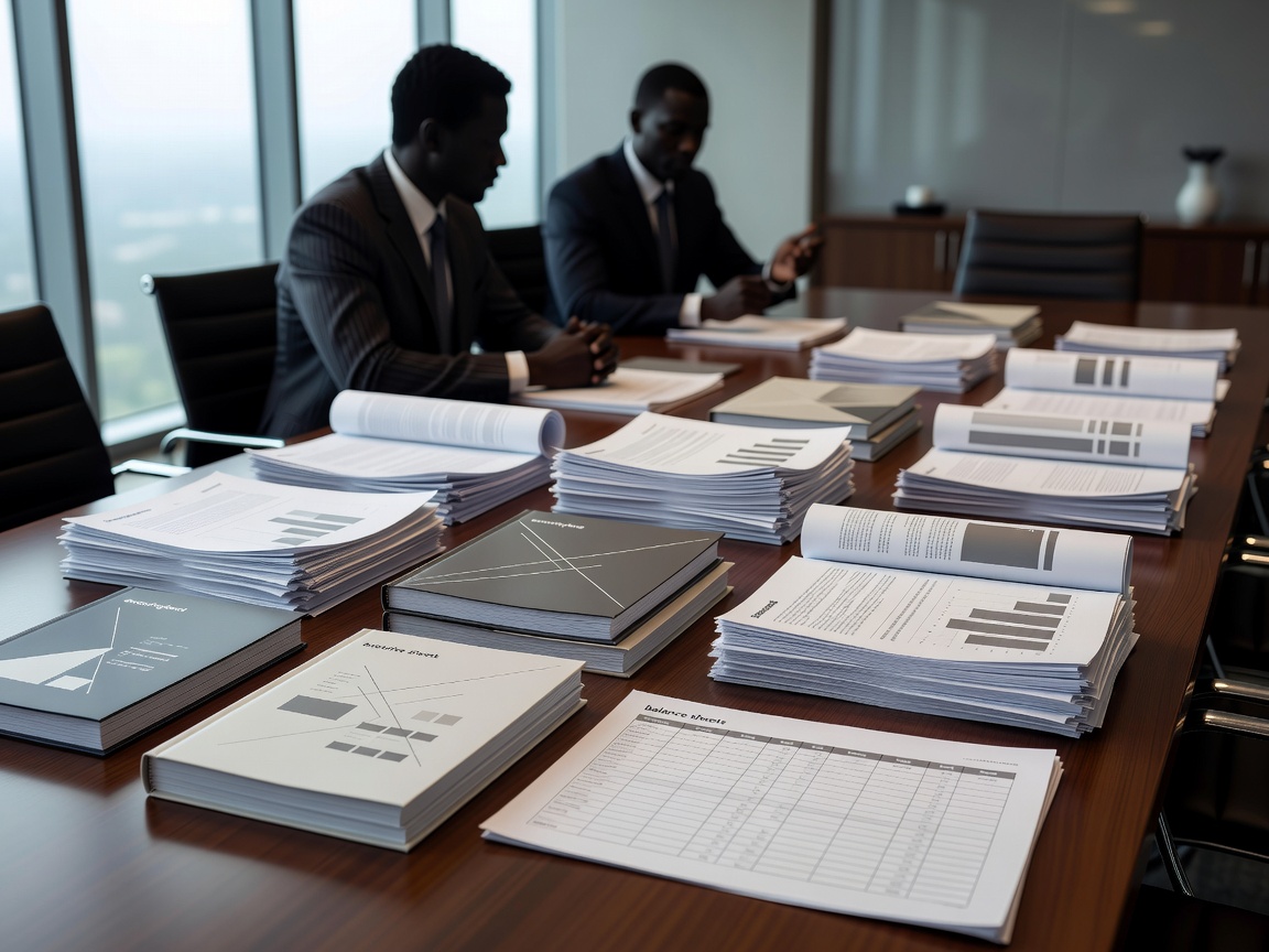Executive briefing decks, balance sheets, and governance memoranda